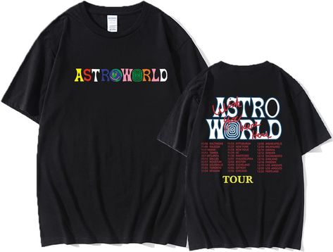 £16.90 Astro World, Travis Scott Astroworld, Style Hip Hop, Hip Hop Streetwear, Tour Shirt, Fall Jackets, Tour T Shirts, Travis Scott, Leather Jackets Women