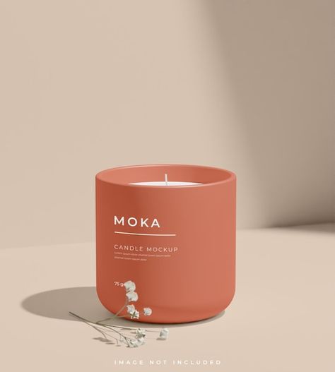 Candle jar mockup | Premium Psd #Freepik #psd #mockup #vintage #label #packaging Packaging Candles Ideas, Clay Pot Candle, Clothing Branding Design, Candle Mockup, Product Background, Book Cover Mockup, Label Packaging, Retro Sideboard, Jar Mockup