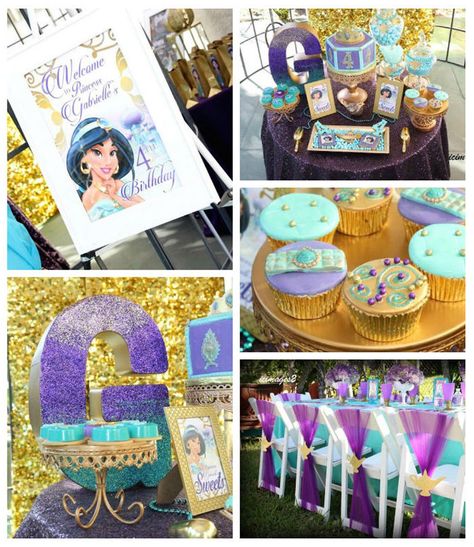 Aladdin Themed Princess Birthday Party via Kara's Party Ideas KarasPartyIdeas.com Party supplies, tutorials, recipes, printables, cake, and more! #princessparty #princessjasmine #aladdinparty #aladdinpartyieas #princessjasmineparty #arabianprincess Aladdin Theme, Princess Jasmine Party, Aladdin Birthday Party, Princess Jasmine Birthday Party, Aladdin Party, Princess Jasmine Birthday, Jasmine Party, Jasmine Birthday, Disney Princess Party