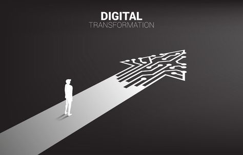 The Most Comprehensive Guide To Digital Transformation Standing Silhouette, Visual Vocabulary, Transformation Project, Data Network, Customer Insight, Information Graphics, Vintage Graphic Design, Technology Trends, Business Investment