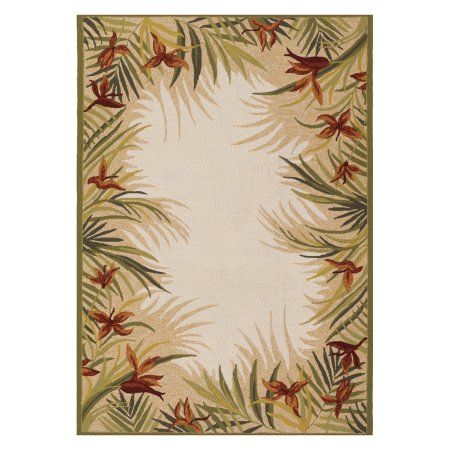 Couristan Covington Tropic Gardens Rug, Sand/Multi-Colored, Beige Rectangular Rugs, Weathered Wood, Outdoor Area Rug, Indoor Outdoor Area Rugs, Floral Rug, Outdoor Area Rugs, Mold And Mildew, Indoor Outdoor Rugs, Indoor Rugs