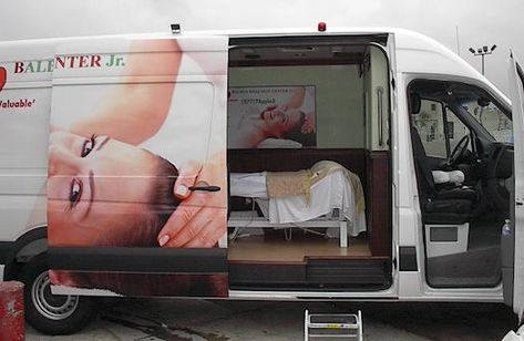 Mobile Massage Trailer, Mobile Massage Van, Massage Trailer, Massage Business Ideas, Mobile Esthetician Business, Mobile Esthetician, Massage Van, Spa Van, Mobile Beauty Therapist