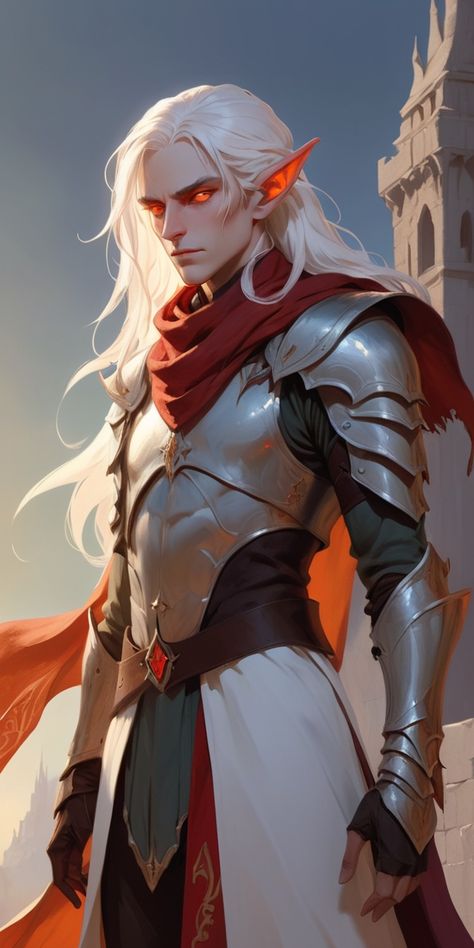 warrior elf elegant posture tall long white hair incan 1 White Hair Warrior, White Haired Warrior, White Hair Elf, Female Knight White Hair, Elf Woman White Hair, Elf Warrior, Long White Hair, White Hair, Elf