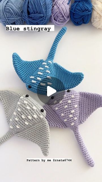 Stingray, Sea Animals, Crochet Dolls, So Happy, Crochet Toys, Baby Toys, Love Him, Amigurumi, Crochet Patterns