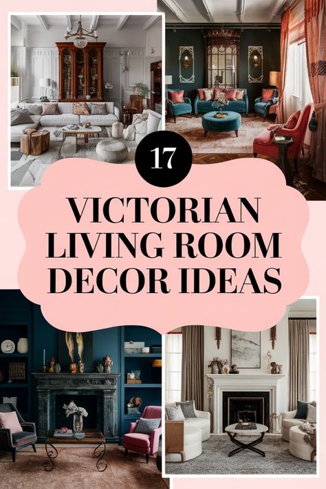 Victorian living room decor ideas featuring elegant furniture and classic color schemes. 1920s Parlor Room, The Victorian Era Aesthetic, Traditional House Decor Ideas, Diy Victorian Decor, Vintage Living Room Aesthetic, Victorian Living Rooms, Traditional House Decor, Victorian Living Room Decor, Victorian Era Aesthetic