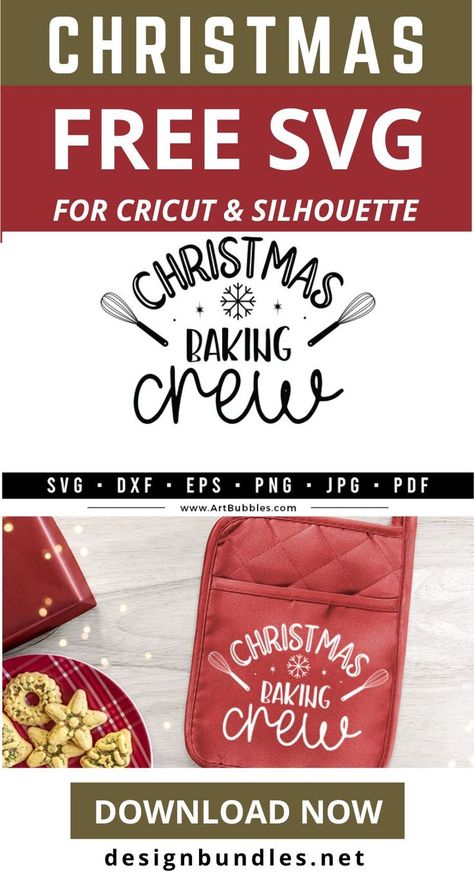 This Crew-Christmas pot holder SVG design is perfect for printing on a variety of items like pot holders, aprons, t-shirts, mugs, signs, tote bags, decals, or anything else you can imagine. Crafters can download this Christmas SVG file for free. Files: SVG, DXF, PNG, EPS, JPG & PDF. This Christmas-free SVG design can be used for various purposes like Christmas t-shirts, mugs, signs, decals, or anything. #christmassvg #christmasfreesvg #christmastshirt #christmasbaking#christmaspotholderfreesvg Pot Holder Svg, Christmas Apron, Christmas Pots, Silhouette Christmas, Christmas T Shirts, Christmas Svg Files, Pot Holder, Free Christmas, Christmas Baking