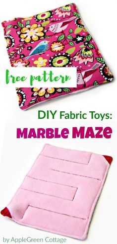 Free PDF sewing template and beginner tutorial for a cute fabric marble maze toy for kids. A great DIY present for kids that's easy and quick to make! Sewing Template, Diy Fidget Toys, Marble Maze, Sewing Templates, Fidget Quilt, Cute Fabric, Free Pdf Sewing Patterns, Diy Kids Toys, Trendy Sewing