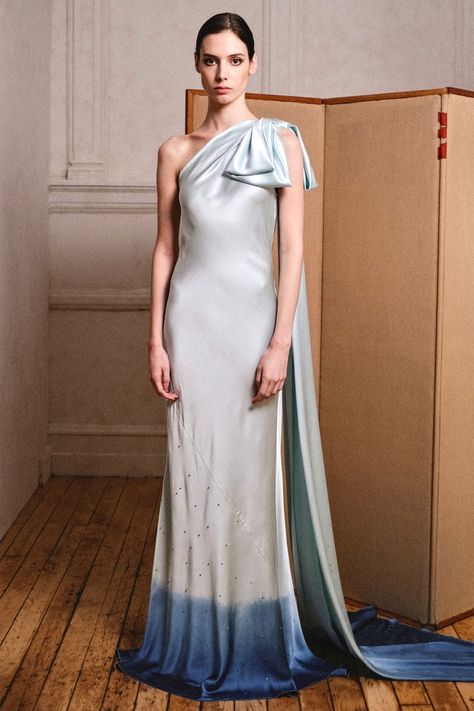 Alejandra Alonso Rojas Pre-Fall 2023 Fashion Show | Vogue Womens Wear Daily, Pre Fall 2023, Resort 2024, Reem Acra, Green Gown, 2023 Collection, 2023 Fashion, Silk Charmeuse, Runway Collection