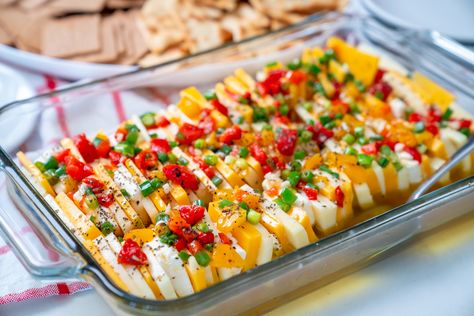 Marinated Cheese Appetizer By 12 Tomatoes, Easy Marinated Cheese Appetizer, Goat Cheese Marinara Appetizer, Marinated Cheese Plate, Marinated Mozzarella Cheese, Marinated Cheese Plate 12 Tomatoes, Gf Appetizers, Cottage Recipes, Tasty Appetizers