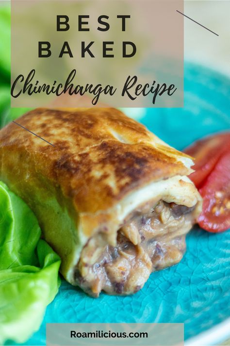 Copycat Chi-Chi's BAKED chicken Chimichanga recipe [healthy twist on this Tex Mex favorite] Easy Chimichanga Recipe, Chicken Chimichanga Recipe, Tortas Sandwich, Recipes For Instant Pot, Instant Pot Air Fryer, Chicken Chimichanga, Chimichanga Recipe, Copycat Restaurant Recipes, Supper Recipes