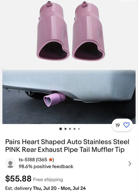 Sgdhd Heart Muffler, Car Exhaust, Pink Car, Car Stuff, Pink Heart, Heart Shape, Heart Shapes, Gift Ideas, Bring It On