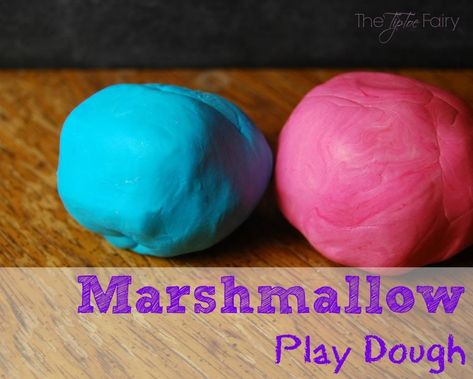 Marshmallow Play Dough Fairy Dough, Simple Playdough, Printed Marshmallows, Craft Recipes, Marshmallow Peeps, Craft Projects For Kids, Mini Marshmallows, Fun Craft, Play Dough