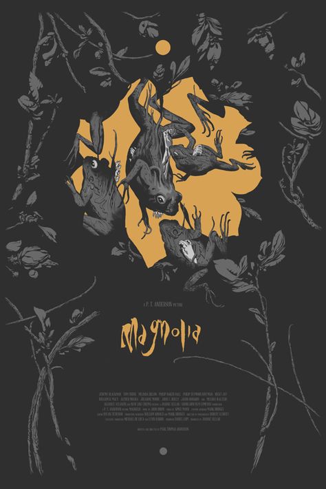 Magnolia Magnolia Movie, Paul Thomas Anderson, Mondo Posters, Thomas Anderson, Boogie Nights, Screen Print Poster, Film Poster Design, I Love Cinema, Dragon Trainer