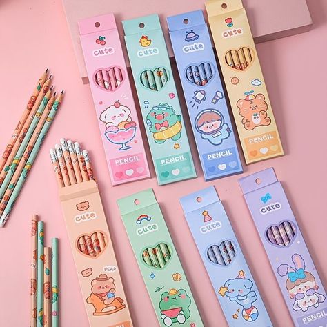 Art School Supplies, Prize Gifts, Stationery Obsession, Kids Stationary, Wooden Pencil, Wooden Pencils, Cute Stationary, Elementary School Students, Cute School Supplies