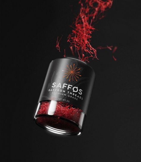 Saffron Packaging, Import Business, Packaging And Label Design, Saffron Flower, Saffron Threads, Packaging And Label, Crocus Flower, Design Label, Creative Package Design