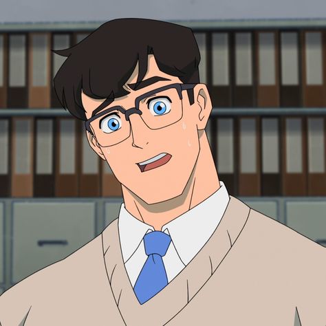 Daily Planet Superman, My Adventure With Superman, My Adventures With Superman Icon, Clark Kent My Adventures With Superman, Clark Kent Fanart, Superman Pfp, Superman Animated Series, Klark Kent, Superman Anime