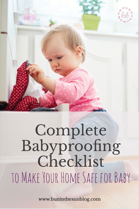 Complete Babyproofing Checklist to Make Your Home Safe for Baby | Wondering what exactly are the must-have areas for babyproofing and which products are the best? Get a full list of our favorite babyproofing items that have the best functionality and quality. #bestbabyproofingproducts #babyproofingcabinets #babyproofingkitchen #babyproofinghouse Babyproofing Checklist, Baby Proof House, Baby Proof Cabinets, Toddler Proofing, Baby Stage, Baby Care Tips, Attachment Parenting, Parents Baby, Baby Proofing