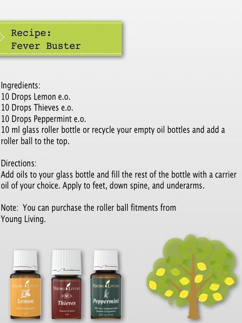 Essential Oil Roller For Fever, Young Living Fever, Essential Oils For Fever, Roller Blends, Essential Oils For Colds, Essential Oils For Kids, Essential Oil Diffuser Blends Recipes, Essential Oil Remedy, Young Living Essential Oils Recipes