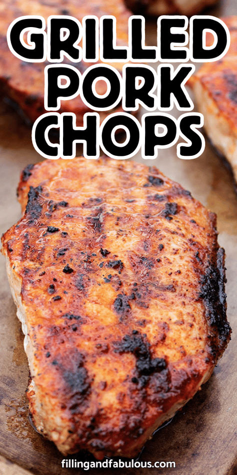 Fire up the grill and get your taste buds ready - it's time to make this drool-worthy Grilled Pork Chops recipe! It's seasoned to perfection and a fantastic grilling recipe. Grilled Pork Chops Boneless, Grilling Thick Pork Chops, Grilled Pork Loin Chops, Fried Boneless Pork Chops, Best Grilled Pork Chops, Grilled Pork Chops Marinade, Pork Loin Chops Recipes, Pork Chop Recipes Grilled, Pork Chop Seasoning