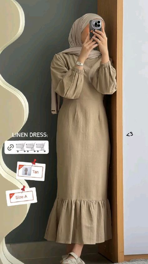 Dress Korea Hijab, Dress Outfits For Hijab, Dress Casual Hijab, Casual Hijab Dress, Hijab Dress Casual, Muslim Fashion Dress Simple, Muslim Fashion Dress Modern, Stylish Formal Dresses, Outfits Muslim