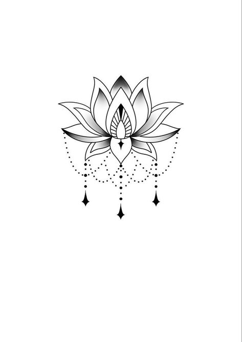 Simple Lotus Flower Tattoo Design, Lotus Line Art, Cover Up Tattoo Design, Simple Mandala Tattoo, Tato Mandala, Mandala Tattoos For Women, Simple Compass Tattoo, Lotusblume Tattoo, Sternum Tattoos