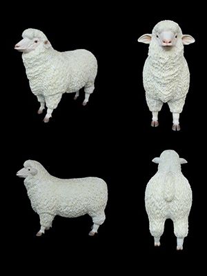 Clay Sheep Diy, Sheep Sculpture, Ceramic Sheep, Sheep Figurines, Pottery Sheep Handmade, Tuscany Decor, Sheep Face, Barn Animals, Merino Sheep