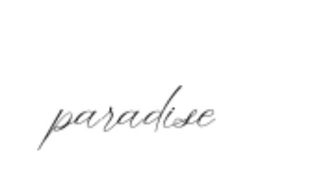 Paradise Tattoo Lana Del Rey, Ldr Paradise Tattoo, Paradise Word Tattoo, Paradise Tattoo Word, Paradise Tattoo Design, Paradise Meaning, Fine Line Tattoo Words, Tattoo Words, Paradise Tattoo