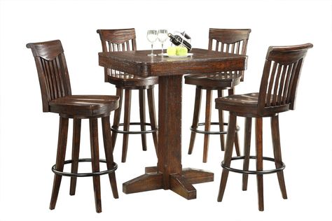 Tremper Pub Table Bar Height Dining Table, Pub Set, Pub Table Sets, Bar Table Sets, Patio Bar Set, Bar Essentials, Counter Height Dining Sets, Pedestal Dining Table, Solid Wood Dining Table