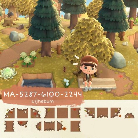 animal crossing qr closet : autumn dirt path 🍂 Animal Crossing The Path Code, Pattern Animal Crossing New Horizon, Paths Animal Crossing, Animal Crossing Path Design, Path Animal Crossing, Acnh Path, Acnh Paths, Acnh Cottagecore, Animal Crossing 3ds