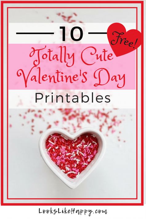 10 Super Cute Valentine's Day Printables Your Loves Will Love Valentine Free Printables, Valentines Day Printables, Valentine Graphic, Cute Printables, Valentine Printables, Valentine's Day Printables, Valentines Printables Free, Home Making, Free Valentine