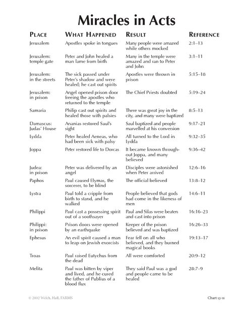 Acts Study Guide Bible, Book Of Acts Bible Study, Acts Bible Study, Miracles In The Bible, Acts Bible, Bible Charts, Book Of Acts, Acts 3, Bible Books