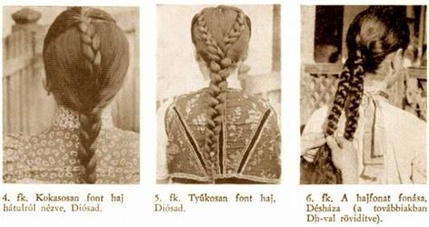 Braid styles in old Hungary. Hungarian Culture, Cultural Clothing, Popular Costumes, Fashion Decades, Traditional Hairstyle, Fashion Reference, Haute Hair, Angel Hair Pasta, Viking Hair