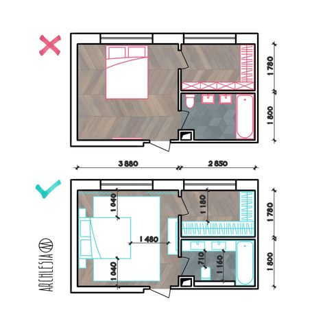 Follow @archlesia for more tips!  My accounts: • instagram @archlesia or instagram.com/archlesia • telegram @archlesia or t.me/archlesia Master Room Design, Bedroom Layout Design, Bedroom Layout, Master Room, Bedroom Floor Plans, Interior D, Bedroom Layouts, Awesome Bedrooms, Master Bedrooms Decor