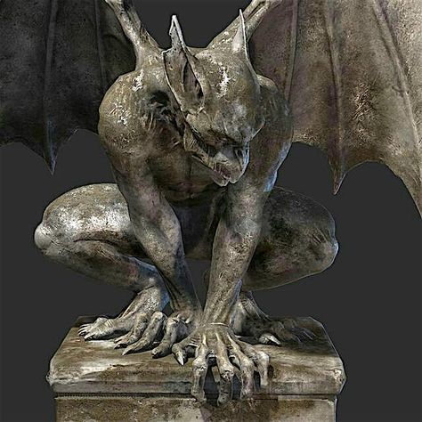 Vampire gargoyle Draga Gargoyle Photography, Gargoyle Pose, Gargoyle Painting, Gargoyle Reference, Gargoyle Oc, Vampire Statue, Gargoyle Aesthetic, Gothic Style Architecture, Gargoyles Art