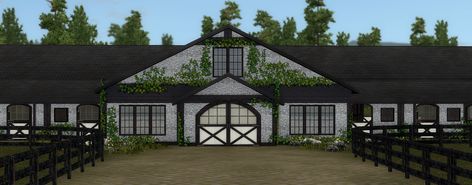 Sims 3 Horse Stables, Bloxburg Horse Stables, Bloxburg Stables, Star Stable Art, Horse Stable Ideas, Horse Barn Plans, Background References, Stable Ideas, Riding School