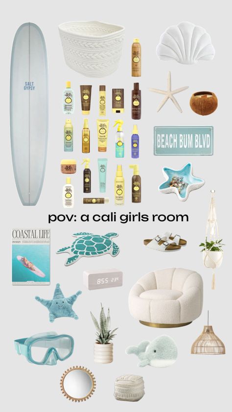 cali girl room xx #beach #roomdecor #caligirlroom #sunbum Cali Girl, Beach Bum, Girls Room, Girl Room, Cali, Energy, Collage