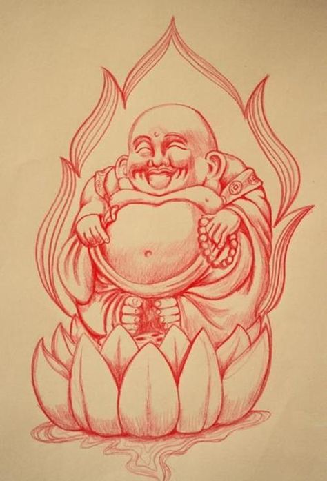 Pretty sweet Laughing Buddha Tattoo, Buddha Tattoo Ideas, Hindu Tattoos, Buddha Drawing, Buddha Tattoo Design, Drawing Collection, Polynesian Tattoos, Buddha Tattoos, Tattoo Zeichnungen