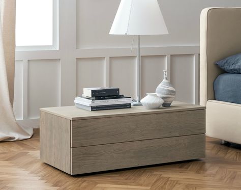 Extra Wide Wood Bedside Cabinets | Robinsons Beds Low Bedside Table, Slim Bedside Table, Large Bedside Tables, Bedside Table With Drawers, Italy Furniture, Low Bed Frame, Bedside Table Grey, Bespoke Beds, Luxury Bedroom Furniture