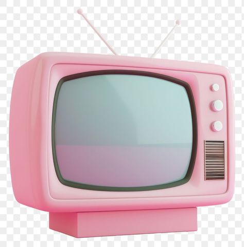 Retro Television Aesthetic, Y2k Tv, Tv Png, Tv Aesthetic, Photoshop Png, 3d Tv, Tv Icon, Cat Reference, Png Text