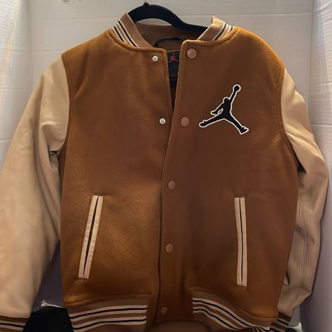 Basketball Jacket, Jordan Jackets, Unisex Jacket, Kids Jordans, Flight Jacket, Boys Jacket, Girls Jacket, Tan Brown, Kids Jacket