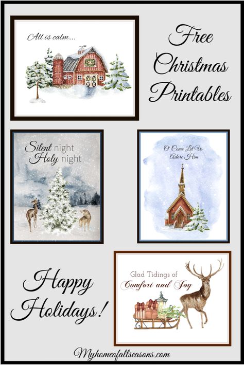 Christmas Deer Printables Free, Painting Ideas For Christmas Ornaments, Printable Christmas Pictures Free, Printable Christmas Wall Art, Free Printable Christmas Wall Art, Christmas Prints Free Printable, Free Xmas Printables, Vintage Christmas Printables Free, Printable Christmas Pictures