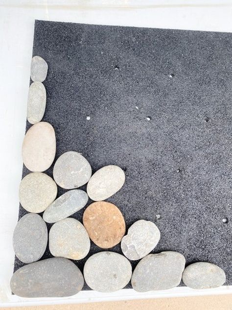 How to create a spa-like feel in your home with this DIY rock mat. Follow this simple tutorial to easily create your own creative piece. Rock Mat, River Rock Crafts, Diy Home Spa, Sauna Kits, Sauna Kit, Smooth Rock, Indoor Sauna, Diy Shower, Pebble Stone