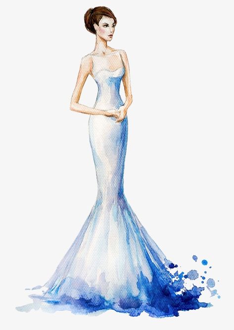 Split Painting, Watercolour Dress, Watercolor Fashion Sketch, Watercolor Fashion Illustration, Fashion Illustration Face, Fashion Vector, Fashion Design Template, Fashion Illustration Watercolor, Watercolor Dress