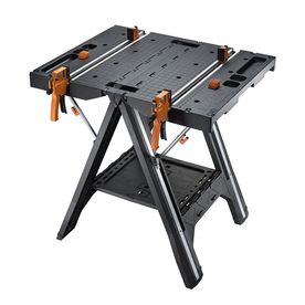 Work Benches at Lowes.com Saw Horses, Portable Workbench, Folding Workbench, Woodworking Art, House Wood, Work Bench, Woodworking Bench, Miter Saw, Woodworking Project