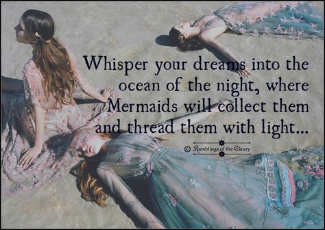 Night Ocean, Mermaid Quotes, Siren Mermaid, Ocean Quotes, Mermaid Aesthetic, Mermaid Dreams, Mermaids And Mermen, Mermaid Life, Sea Witch