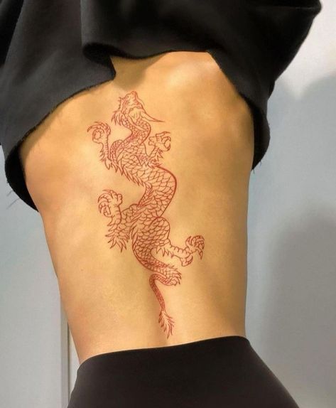 Imagine Dragons Tattoo, Dragon Tattoo Back, Maching Tattoos, Buddhist Tattoo, Chinese Dragon Tattoos, Dragon Tattoo For Women, Vine Tattoos, Red Ink Tattoos, Spine Tattoo