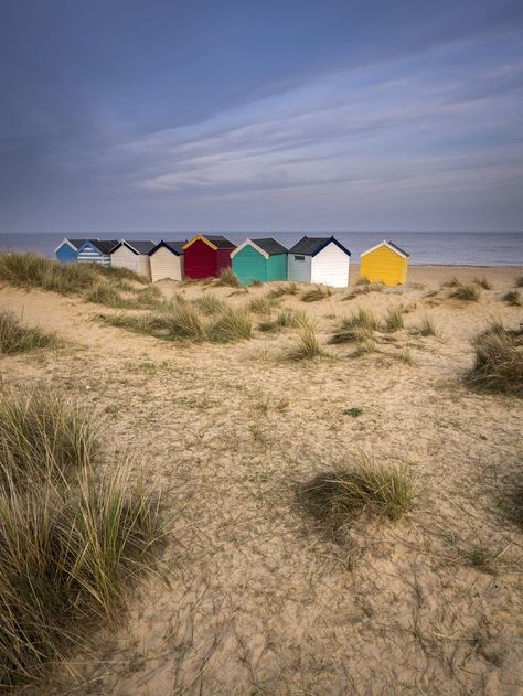 England Travel Inspiration - Southwold, Suffolk. Southwold Suffolk, Landscapes Photos, English Beach, Beach Dunes, Commonplace Book, Ocean Shores, Beach Huts, Seaside Beach, Beach Hut