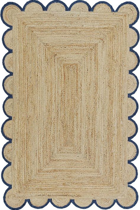 Scalloped Rug, Jute Area Rug, Natural Jute Rug, The Weaver, 6x9 Area Rugs, Jute Area Rugs, Custom Size Rugs, Classic Rugs, Handwoven Rug