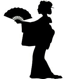 Geisha Stencil, Geisha Silhouette, Japan Silhouette, Japanese Silhouette, Japanese Geisha Drawing, Art Geisha, Japanese Party, Asian Quilts, Women Silhouette