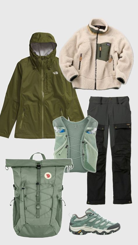 Hiking outfit for women hiking in fall hiking in autumn warm outfit for hiking green tones green outfit hiking equipment gear Warm Hiking Outfit, Hiking Outfits Fall, Outfit For Hiking, Outdoorsy Outfits, Fall Hiking Outfits, Fall Hiking Outfits For Women, Warm Outfit, Cute Hiking Outfit, Outfit Hiking